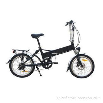 Black Lightweight Folding electric bike 250webike 36v10ah A